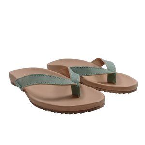 Zara NEW Women's Leather Thong Flip-Flops Contoured Footbed Sandals EU 40-USA 9
